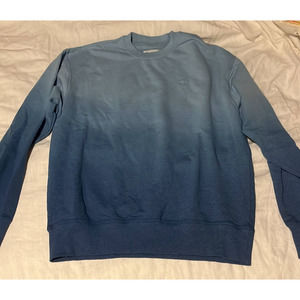 Blue Ombre Champion Crew Neck Sweatshirt Large